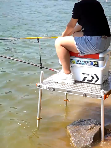 รุ่นใหม่2025🔥 โต๊ะตกปลาน้ำลึก แข็งแรงมั่นคง โต๊ะพับอลูมิเนียมตกปลาทะเลลึก 80x80 80x100 ซม. ให้เลือก