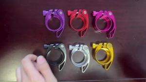 Seat Post Clamp Folding Bicycle Seat Post Clamp Aluminum Alloy Tube Clamp. 41mm Is Suitable for 33.9mm Seat Post