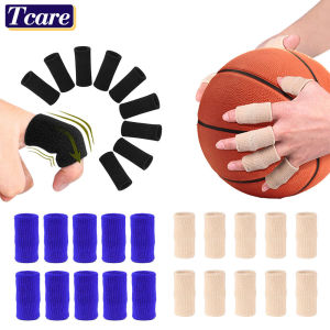 10Pcs/Set Sports Finger Brace Splint Sleeves Thumb Support Protector Soft Comfortable Cushion for Basketball Volleyball Badminton