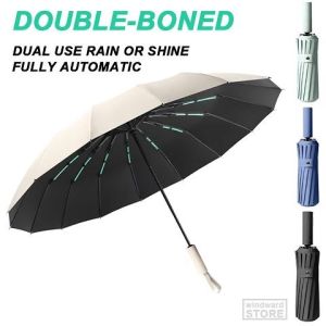 Business Style High-strength 32-112 Bone Fully-automatic Umbrella: A Wind-resistant Dual Use Umbrella