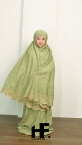 Hafizz - Mukena Gracella Anak Usia 7-13 Tahun Full Bordir