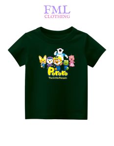 Kaos Anak-Anak Gambar Pororo & Friends (usia 2-10 Tahun) Katun PE