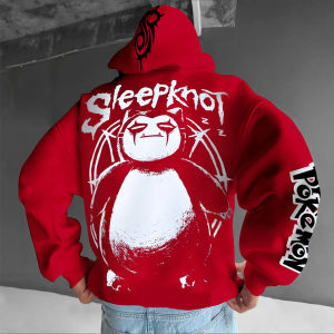 Bandai | 2026 Pokémon Street Style T-shirt Printed Mens Hooded Sweatshirt Womens Childrens Trendy Casual Hooded Sweatshirt Top