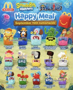 Happy Meal McD McDonalds McDonalds Spongebob x One Piece 2026 Luffy Gear 5 Sponge Bob Limited Edition