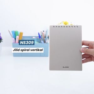 Nusign Spiral Notebook / Buku Catatan Jilid Spiral Vertikal A6 60 Lembar 80 GSM Desain Warna Pastel NS30X