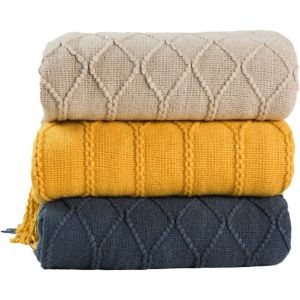 High Quality Nordic Knitted Sofa Throws Blanket Office Nap Blanket Bed Blankets