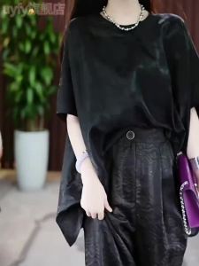 UYFY | Retro Sleeveless Round Neck Black T-Shirt Womens Stylish Slimming Versatile Spring 2025 New Fashion Commute Style Top