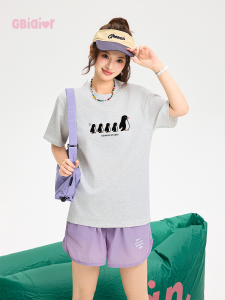 Gbiaior | Summer Loose Penguin Print Casual T-Shirt