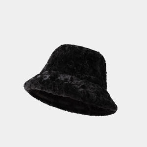 Lamb Fur Vestige Fisherman Hat Womens Autumn Winter Large Head Size Warm Face Slimming Winter Cold Resistance Fashionable Bowl Hat