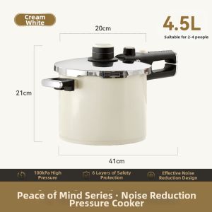 KIMS COOK | Noise Reducing Explosion Proof Pressure Cooker for Soups and Stews Suitable for Induction Cookers