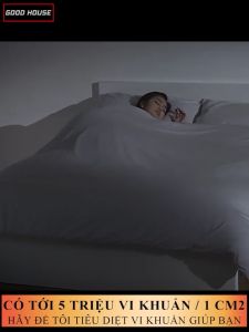 Máy hút bụi giường nệm HB-802 lực hút 10kPa 100w lọc Hepa màn hình LED UV khử khuẩn 99.9%