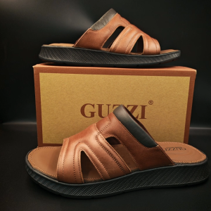 Guzzi Men’s Genuine Leather Slip-On Sandals – Comfortable Casual (Kasut Lelaki) GMS-50007