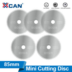XCAN 1/3/5pcs Stainless Steel Cutting Disc 85x10/15mm 80T Mini Circular Saw Blade Carbide Saw Blade for Wood Aluminum PVC Pipe