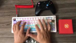 Kit GMK 67 Đã Full MOd (foam tiêu âm tape modcân wire lube stab foam pe) Mạch xuôi led rgb Tungcustom