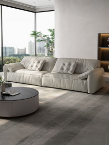 Modern Minimalist Italian Style Baxter Elephant Ear Sofa Three-Seater Fabric Artistic L-Shaped Couch with Soft Latex Fillings