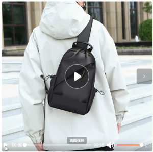 Chest Bag Crossbody Bag for Men Soft Material with USB Port and Water Resistant Scratch Proof
