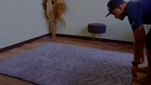 Karpet Bulu Rasfur Quilting 180x80cm Antislip Anti Geser