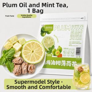 Summer Cool Plum Olive Lemon Mint Infused Iced Fruit Tea