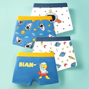 กางเกงบ็อกเซอร์ขาสั้น ลายการ์ตูนไดโนเสาร์ ลายอวกาศ สําหรับเด็กผู้ชาย เซทละ4ตัว ไซส์ M-3XL