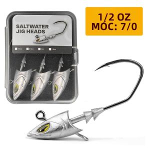 Bộ 5 Móc Câu Jigging WODJYJ 14g 21g 28g 42g Móc Câu Nặng Có Ngạnh Thép Carbon Cao Cấp Dùng Cho Câu Cá Biển