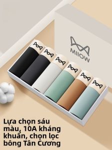 MiiOW | Quần lót nam Catman bằng cotton kháng khuẩn thể thao cạp vừa thoáng khí quần lót hai lớp đàn hồi cao mùa hè 2025