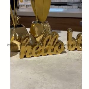 Pajangan Dekorasi Miniatur Seri Gold Keramik Hiasan Meja Cantik Elegan WEO IF1270