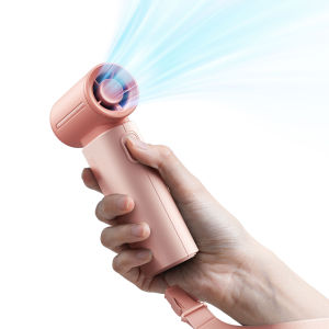 JISULIFE Quạt Cầm Tay Di Động Turbo Quạt Gió Tốc Độ Cao 5 Bánh Răng Gió 3600mAh Pin Sạc Thiết Kế Bỏ Túi Mini Đen Trắng Hồng
