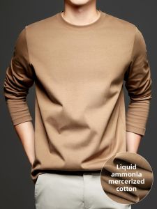 PERDONTOO | Cool Silk Cotton Long Sleeve T-Shirt For Men