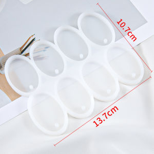 1PC Round Oval Silicone Mould DIY Epoxy Resin Mold for Jewelry Making Pendant Earrings Key Chain Accessories