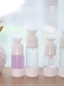 SK-C1123 Botol Airless Pump Lotion Transparant 15ml 30ml 50ml Travel Size / Botol Lotion Refillable