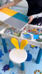 Multifunctional wooden table Learning play table set