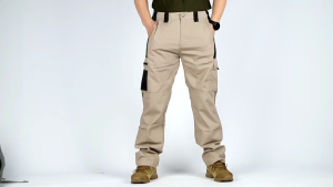 Jeep Spirit Mens Tactical Pants Outdoor Hiking Cargo Pants Waterproof Training Work Casual Trousers
