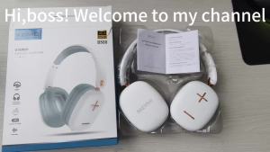 Wireless Headset B300 Bluetooth 5.4 Waterproof ENC Noise Canceling Gaming Headphones Cool Lighting Sports Over Earphone With Mic