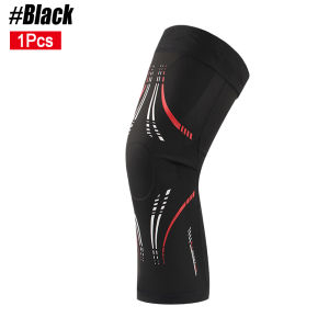 1/2Pcs Knee Brace with Muscle Patch Protective Ring & Anti-slip Silicone Strip Leg Compression Sleeves - SportsRunningCycling