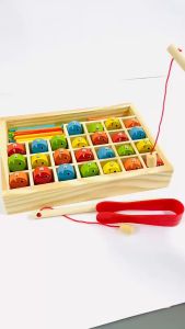 Wooden Magnetic Fishing Math Game Montessori Toys Fine Motor Skills Color Sorting Number Counting Toys for Kids