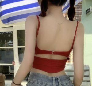 Spice Girl Beauty Back Underwear Integrated Suspender Chest Wrap External Wear With Chest Pad Gathering Breathable Large Backless Tube Top Ladies