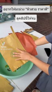 ถุงห่อมะม่วง รุ่นสีเหลือง 20x30 ซม. ตราคาร์บอนเพชร 100 ใบ ถุงคาร์บอนสองชั้น, สีเหลือง