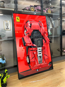 Display Frame for LEGO 42143 Ferrari SP3 Wall Mounted Showcase Panel