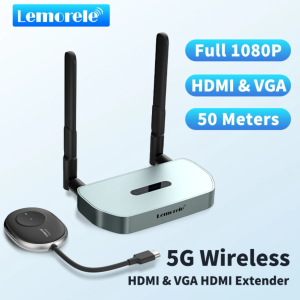 Lemorele | Lemorele 50m Wireless HDMI Transceiver 1080P Video Transmitter & Receiver Extender Display Adapter Dongle Kits for Monitor PC TV