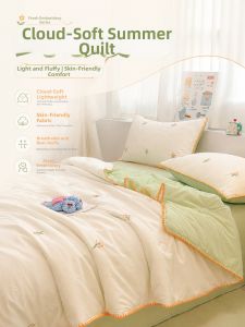 MANSHIAN | Breathable Cloud Cotton Summer Cooling Blanket for AC Room Single/Double Bed
