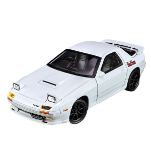 【RUM】1:24 Scale Mazda RX7 Alloy Car Model Light & Sound Effect Diecast Car Toys for Boys Birthday Gift Kids Toys Car Collection