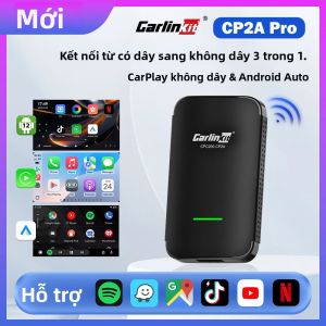 Bộ Chuyển Đổi Không Dây CarlinKit 4.0 PRO 3 Trong 1 Cho CarPlay Và Android Tương Thích Với 98% Xe Có CarPlay Hỗ Trợ Android 12 iPhone & Thiết Bị Android