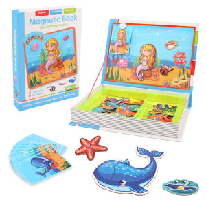 ของเล่นตัวต่อ 3 มิติ สำหรับเด็ก หนังสือปริศนาแม่เหล็ก เกมฝึกสมอง ของเล่นเสริมพัฒนาการแบบมอนเตสซอรี่ ของขวัญสำหรับเด็ก ของเล่นคริสต์มาส