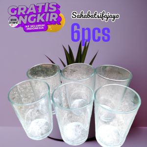 GELAS kaca polos (6pcs) GELAS kaca murah