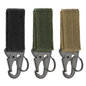 Outdoor Carabiner Keychain Hanger Webbing Buckle MOLLE Belt Keys Hook EDC Gear