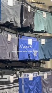SPACH M022 | Celana Dalam Boxer Pria Elastis 6pcs / Boxer Pria Brand Fashion / Motif Corak / Karet Lebar
