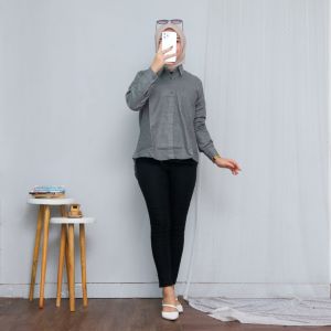 Blouse Wanita | Atasan Linen Rumi Premium Ld 104 cm