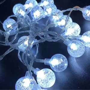 10M Battery Power Bubble Ball LED String Lights Garland Outdoor Lamp Wedding Fairy Lights Christmas Ramadan Decoration 2025