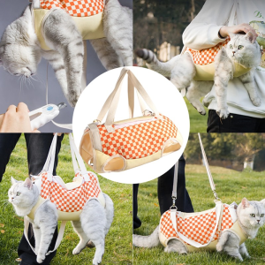 Cats Carrying Bag Pet Carrying Bag Pet Shoulder Bag With Leg Hole Sturdy Lightweight Wearable Solid Color Shopping Bag