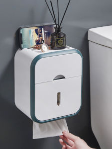 Hộp Đựng Giấy Vệ Sinh Gắn Tường Chống Thấm Nước Không Cần Khoan Giá Để Đồ Sáng Tạo Phòng Tắm Nhà Vệ Sinh Thiết Kế Scandinavia